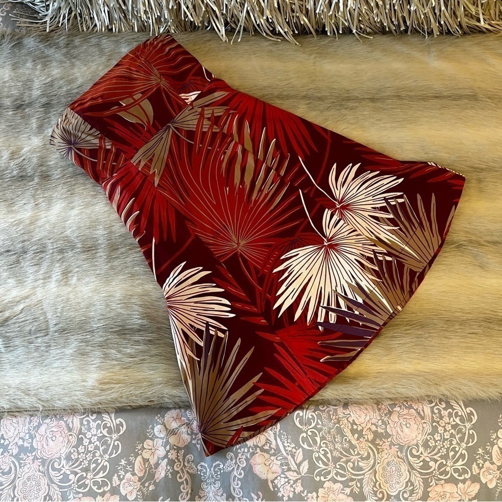 Vintage 2004 GAP Stretch Dress Strapless A-Line High Waist Y2K Hawaiian Print 1